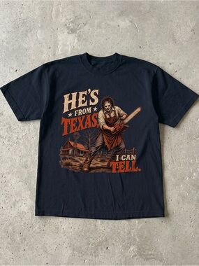 Texas Chainsaw Massacre Leatherface Horror Graphic Black T-Shirt
